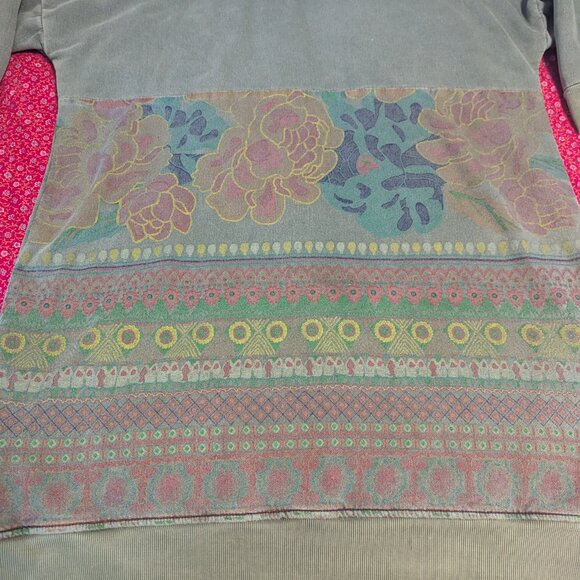 Monthorigin Hooded Sweatshirt Dress Jacket Lagenlook Wearable Art Boho Scandi - Picture 4 of 9